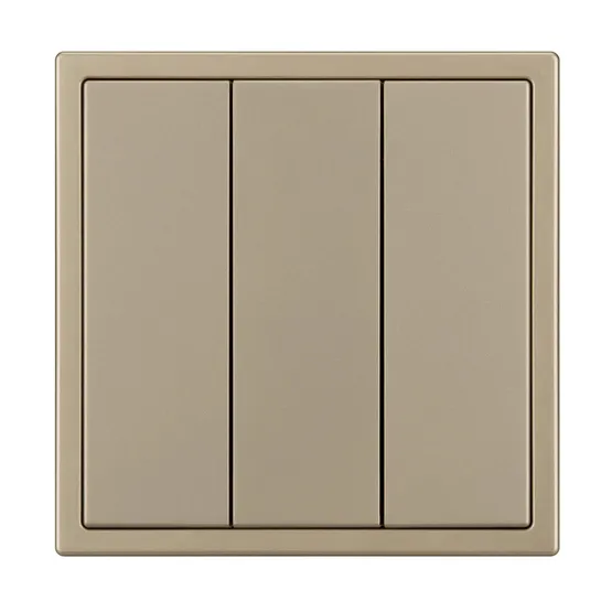 Фото #2 товара ARL NOBE Выключатель 3 кл софт-тач золотой песок SWT-MK03-SFPL-GD (250V, 10A) (Arlight, -)