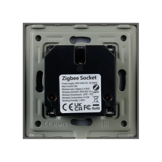 Фото #3 товара Розетка электрическая с Zigbee управлением SCT-OMALI-EUZB1-PL-GR (240V, 16A, Zigbee) (Arlight, -)