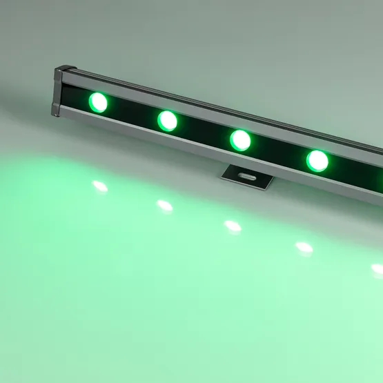 Фото #2 товара Светодиодный прожектор AR-LINE-1000L-48W-24V RGB-Warm3000 (Grey, 15x45 deg, DMX512) (Arlight, Закрытый)