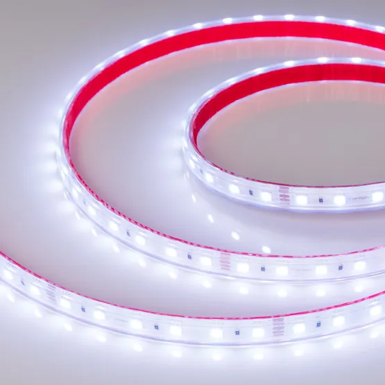 Фото #4 товара Светодиодная лента RTW 2-5000PS-50m 24V RGB 2x (5060, 60 LED/m, LUX) (Arlight, 14.4 Вт/м, IP67)