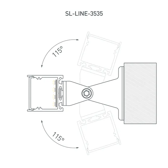 Фото #4 товара Профиль с экраном SL-LINE-3535-2500 WHITE+OPAL (Arlight, Алюминий)