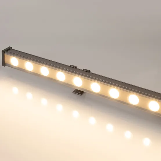 Фото #2 товара Линейный прожектор AR-LINE-1000-24W Warm3000 (GR, 15x60 deg, 230V) (Arlight, IP65 Металл, 3 года)