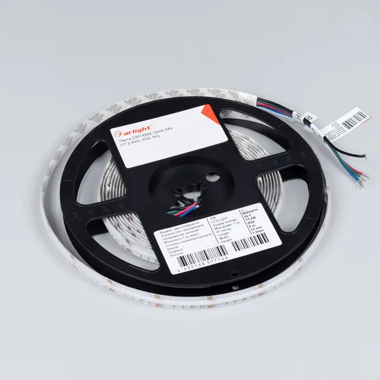 Фото #3 товара Светодиодная лента CSP-X840-12mm 24V RGBW-Day (17.2 W/m, IP20, 5m)  (Arlight, 5 лет)