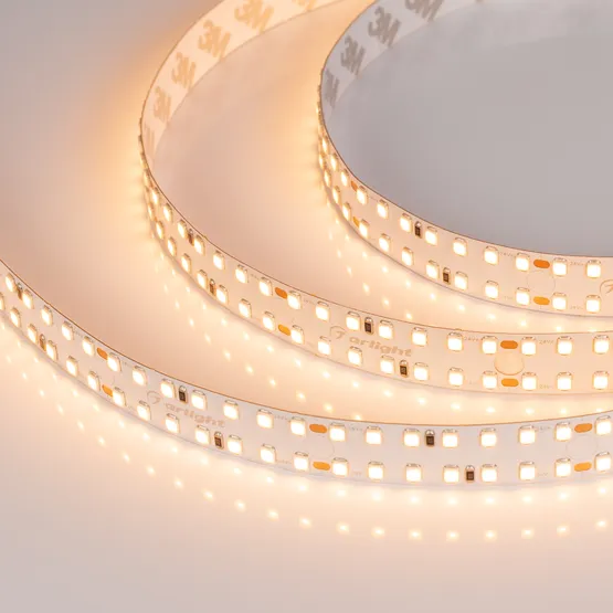 Фото #2 товара Светодиодная лента S2-2500 24V Warm 3000K 15mm (2835, 280 LED/m, LUX) (Arlight, 20 Вт/м, IP20)