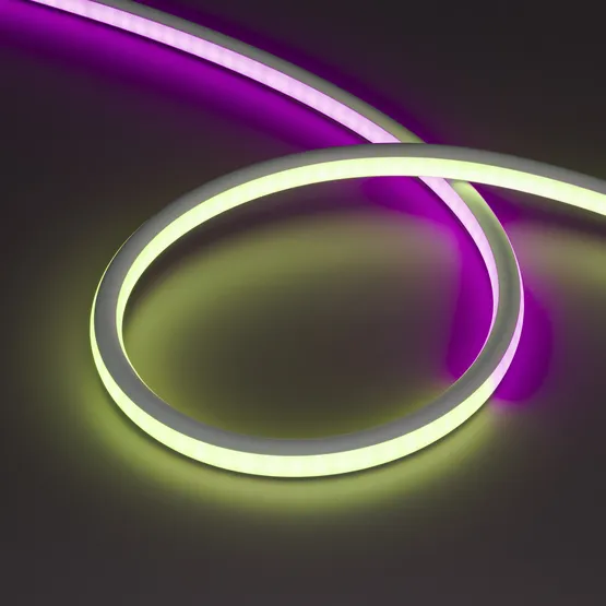 Фото #3 товара Светодиодная лента герметичная SPI-WAVE-TOP-G200-18x15mm 12V RGB PX2 (26 W/m, IP54, 5m, wire x1) (Arlight, Вывод прямой, 3 года)