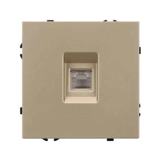 Фото #4 товара ARL NOBE Розетка телефонная софт-тач золотой песок SCT-MTL1-SFPL-GD (RJ-11, 4C) (Arlight, -)