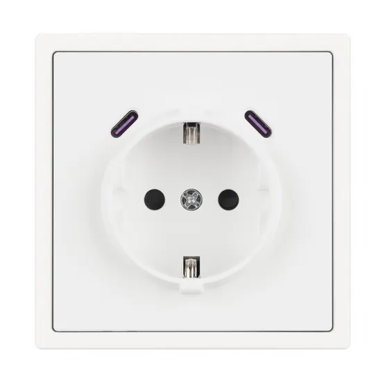 Фото #4 товара Механизм розетки с USB зарядкой SCT-NOBE-MUCC-SFPL-WH (230V, 16A) (Arlight, -)
