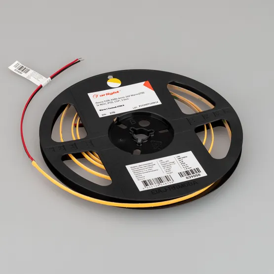 Фото #2 товара Светодиодная лента COB-X480-4mm 24V Warm2700 (4 W/m, IP20, CSP, 5m) (Arlight, -)