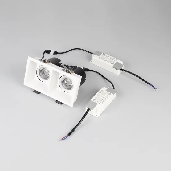 Фото #4 товара Светильник MS-FLOW-BUILT-S157x85-2x6W Warm3000 (WH, 38 deg, 230V) (Arlight, IP20 Металл, 5 лет)