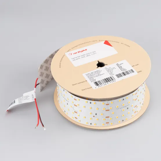 Фото #3 товара Светодиодная лента S2-2500 24V Warm 2700K 52mm (2835, 420 LED/m, LUX) (Arlight, 30 Вт/м, IP20)