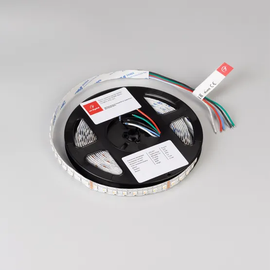 Фото #4 товара Светодиодная лента герметичная RZ-NANO-H96-12mm 24V RGBW-Day (12 W/m, IP54, 5m) (Arlight, CRI>90)