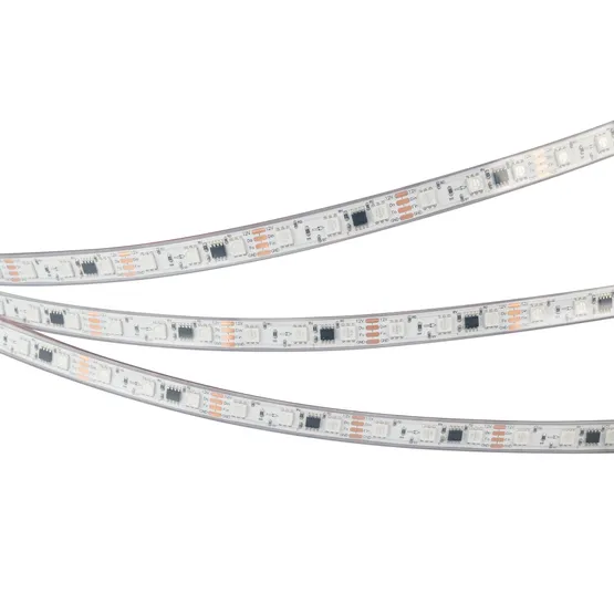 Фото #4 товара Светодиодная лента герметичная SPI-PS-B60-12mm 12V RGB-PX3-BPT (12 W/m, IP67, 5060, 5m) (Arlight, бегущий огонь)