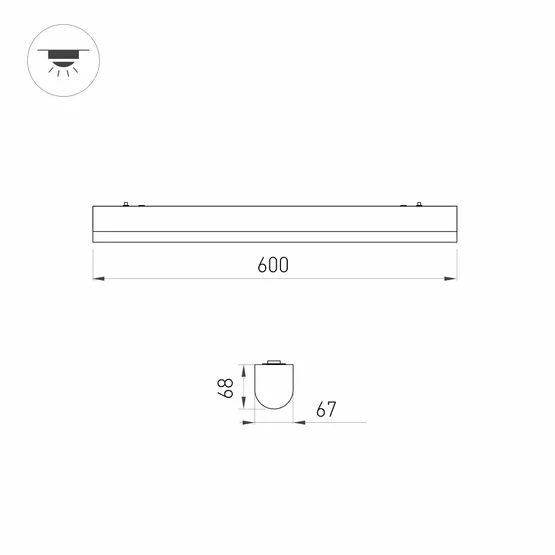 Фото #5 товара Светильник ALT-LARGO-EMERGENCY-600-15W Day4000 (WH, 120 deg, 230V) (Arlight, IP65 Пластик, 3 года)