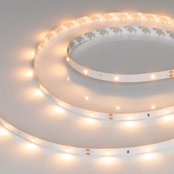 Фото #2 товара Светодиодная лента RT-A30-8mm 24V Warm2400 (2.9 W/m, IP20, 2835, 5m) (Arlight, Открытый)