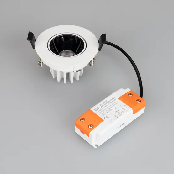 Фото #2 товара Светильник MS-FORECAST-BUILT-TURN-R82-8W Warm3000 (WH-BK, 32 deg, 230V) (Arlight, IP20 Металл, 5 лет)