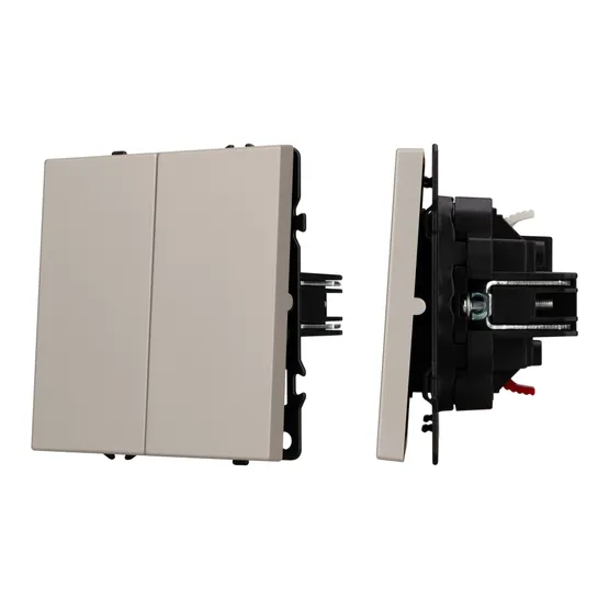 Фото #1 товара ARL NOBE Выключатель звонковый 2 кл софт-тач кашемир SWT-MKR2-SFPL-CA (250V, 10A) (Arlight, -)