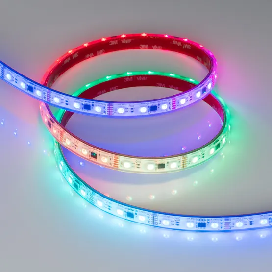 Фото #2 товара Светодиодная лента герметичная DMX-PFS-B60-12mm 12V RGB-PX3 (14 W/m, IP68, 5060, 5m) (Arlight, -)