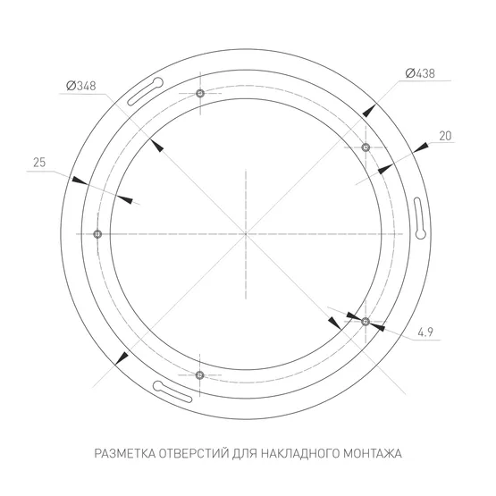 Фото #5 товара Светильник SP-TOR-RING-SURFACE-R460-33W Warm3000 (WH, 120 deg) (Arlight, IP20 Металл, 3 года)