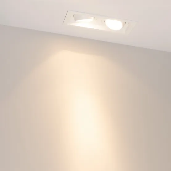 Фото #2 товара Светильник MS-VORTEX-BUILT-S170x90-2x12W Warm3000 (WH-WH, 20 deg, 230V) (Arlight, IP20 Металл, 5 лет)