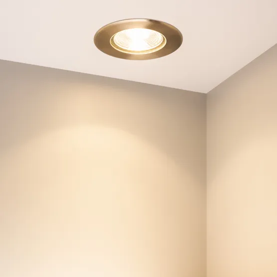 Фото #4 товара Светильник ART-GROUND-SLIM-R160-15W Warm3000 (SL, 30 deg, 24V) (Arlight, IP67 Металл, 3 года)
