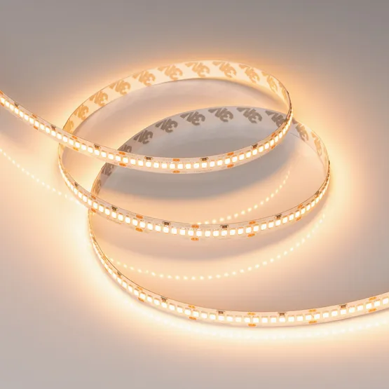Фото #2 товара Светодиодная лента RT-A252-10mm 24V Warm2400 (11 W/m, IP20, 2835, 5m) (Arlight, 11 Вт/м, IP20)