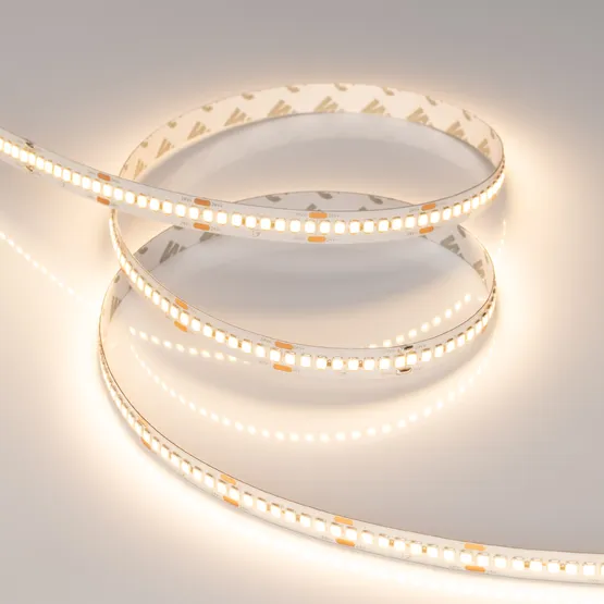 Фото #3 товара Светодиодная лента RT-A240-10mm 24V Warm3000 (22 W/m, IP20, 2835, 5m) (Arlight, высок.эфф.150 лм/Вт)