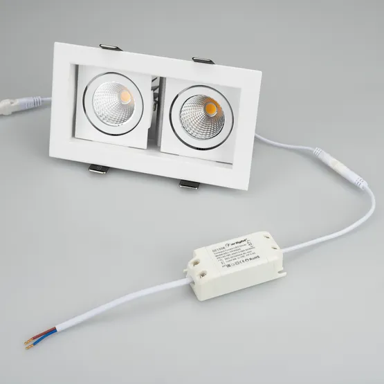 Фото #5 товара Светильник CL-KARDAN-S180x102-2x9W Warm (WH, 38 deg) (Arlight, IP20 Металл, 3 года)