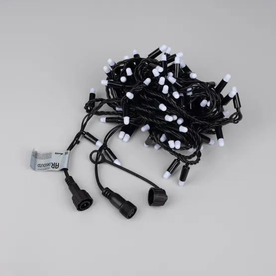 Фото #2 товара Светодиодная гирлянда ARD-STRING-CLASSIC-10000-BLACK-100LED-MILK-STD Warm (230V, 7W) (Ardecoled, IP65)