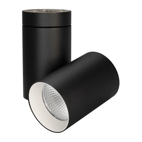 Фото #1 товара Светильник SP-POLO-SURFACE-TURN-R85-15W White5000 (BK-WH, 40 deg) (Arlight, IP20 Металл, 3 года)