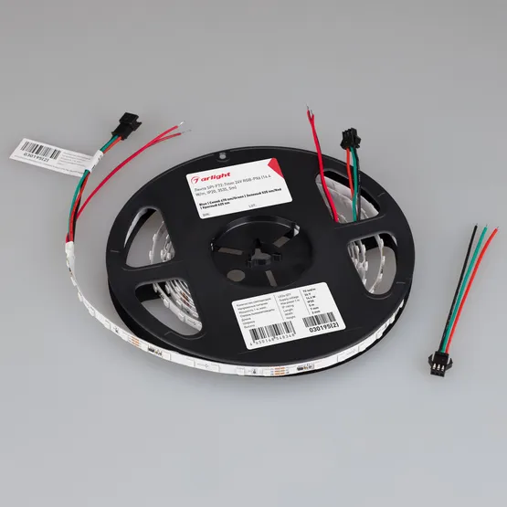 Фото #5 товара Светодиодная лента SPI-F72-7mm 24V RGB-PX6 (14.4 W/m, IP20, 3535, 5m) (Arlight, Открытый, IP20)
