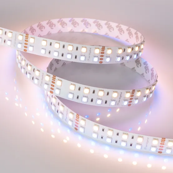 Фото #3 товара Светодиодная лента RT-B144-19mm 24V RGBW-Warm (32 W/m, IP20, 5m) (Arlight, Открытый)