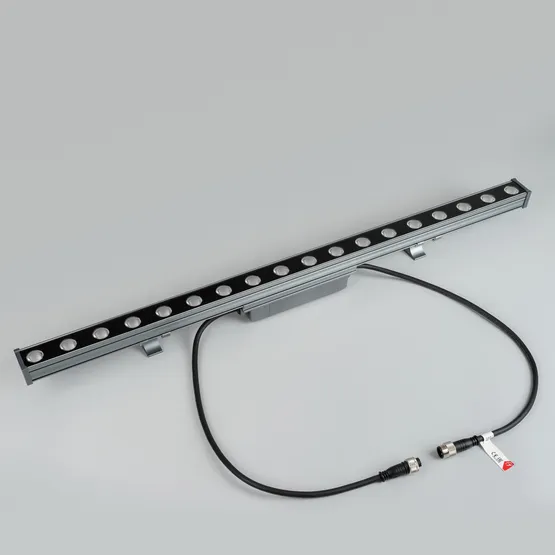 Фото #2 товара Линейный прожектор AR-LINE-760-18W Warm3000 (GR, 15 deg, 230V) (Arlight, IP65 Металл, 3 года)