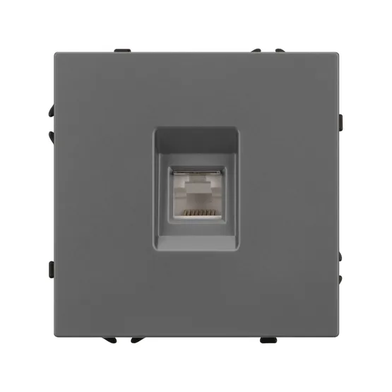 Фото #3 товара ARL NOBE Розетка компьютерная софт-тач серый базальт SCT-MPC1-SFPL-GR (RJ-45, CAT6) (Arlight, -)