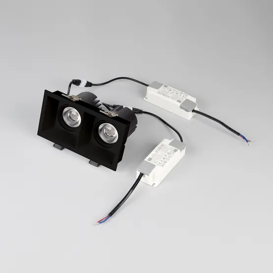 Фото #7 товара Светильник MS-FLOW-BUILT-S157x85-2x12W Warm3000 (BK, 38 deg, 230V) (Arlight, IP20 Металл, 5 лет)