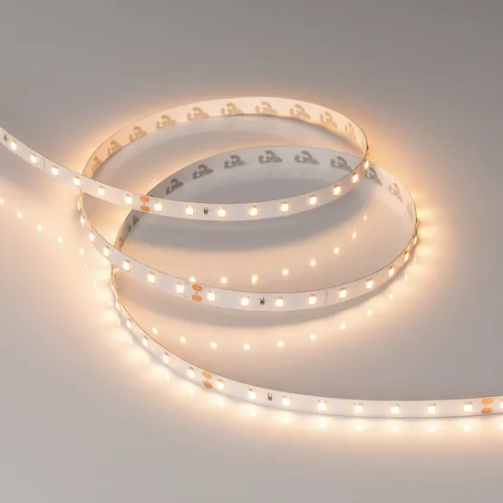 Фото #4 товара Светодиодная лента RT-A80-8mm 24V Warm3000 (6 W/m, IP20, 2835, 50m) (Arlight, высок.эфф.150 лм/Вт)