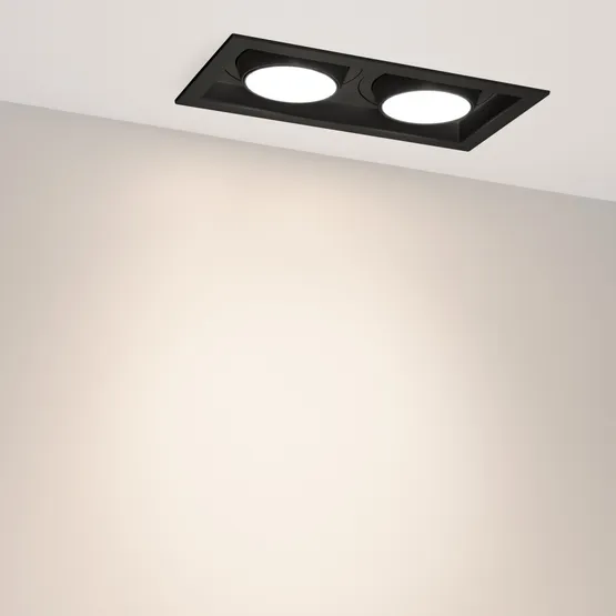 Фото #2 товара Светильник MS-VORTEX-BUILT-S250x140-2x30W Day4000 (BK-BK, 50 deg, 230V) (Arlight, IP20 Металл, 5 лет)