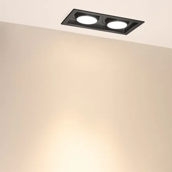 Фото #3 товара Светильник MS-VORTEX-BUILT-S250x140-2x30W Warm3000 (BK-BK, 30 deg, 230V) (Arlight, IP20 Металл, 5 лет)