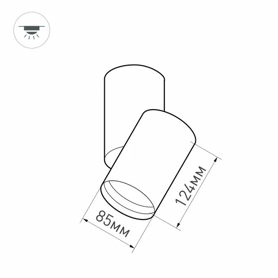 Фото #8 товара Светильник SP-POLO-SURFACE-TURN-R85-15W White5000 (BK-WH, 40 deg) (Arlight, IP20 Металл, 3 года)