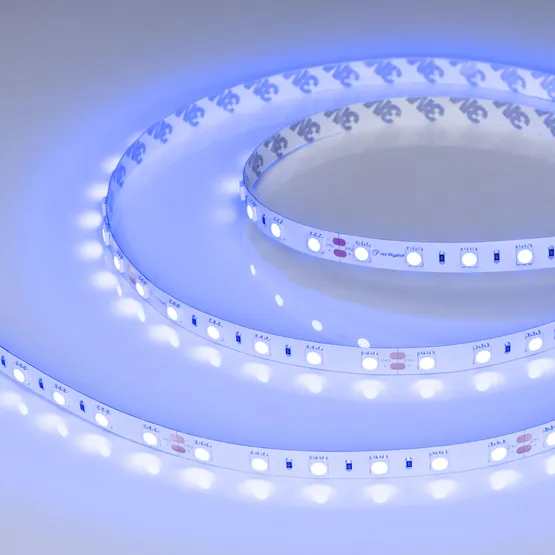 Фото #2 товара Светодиодная лента RT-B60-10mm 24V Blue (14.4 W/m, IP20, 5060, 5m) (Arlight, Открытый)