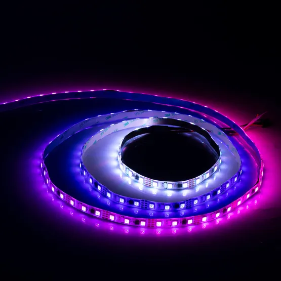 Фото #3 товара Светодиодная лента SPI-5000SE-5060-60 12V Cx3 RGB-Auto (10mm, 13.2W/m, IP65) (Arlight, Закрытый, IP65)