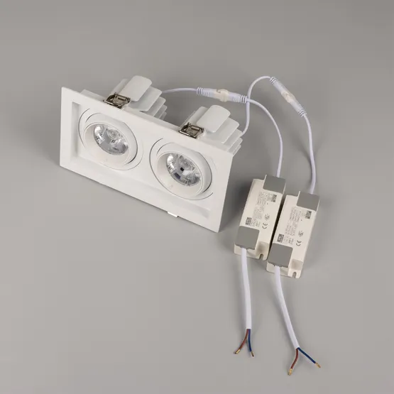 Фото #3 товара Светильник MS-VORTEX-BUILT-S210x117-2x20W Day4000 (WH-WH, 20 deg, 230V) (Arlight, IP20 Металл, 5 лет)