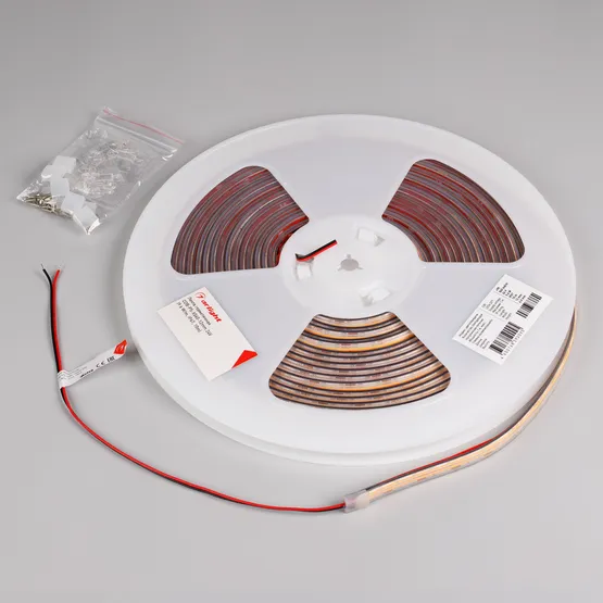 Фото #2 товара Светодиодная лента герметичная COB-PS-X560-12mm 24V Warm3000 (9.6 W/m, IP67, 10m) (Arlight, 5 лет)