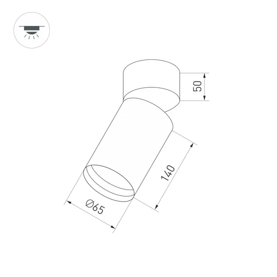 Фото #11 товара Светильник SP-POLO-SURFACE-FLAP-R65-8W Warm3000 (BK-GD, 40 deg) (Arlight, IP20 Металл, 3 года)