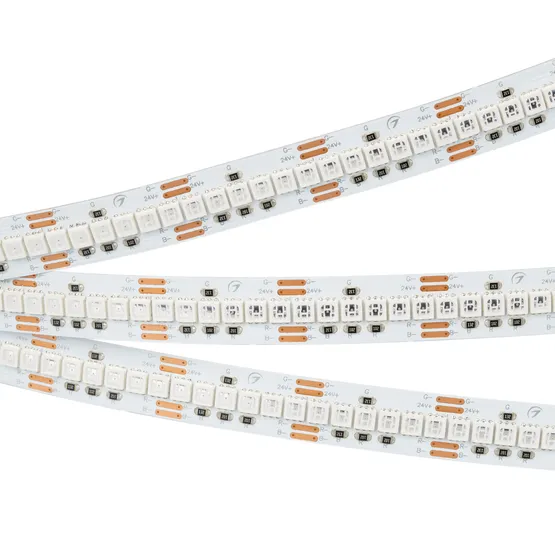 Фото #3 товара Светодиодная лента RT-G240-12mm 24V RGB (18 W/m, IP20, 3838, 5m) (Arlight, Открытый)
