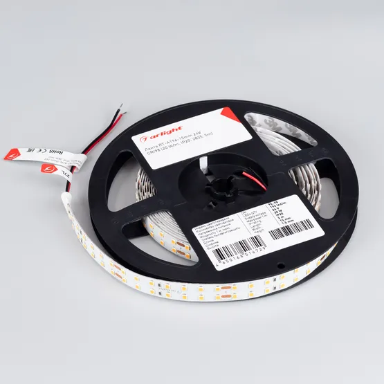 Фото #3 товара Светодиодная лента RT-A196-15mm 24V Warm2700 CRI98 (20 W/m, IP20, 2835, 5m) (Arlight, Открытый)