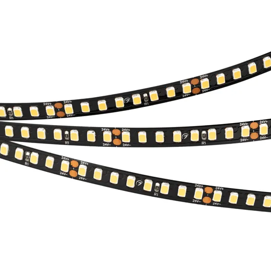 Фото #1 товара Светодиодная лента RT-5000-2835-160-24V Warm3000 (Black 8mm, 12W, IP20) (Arlight, -)