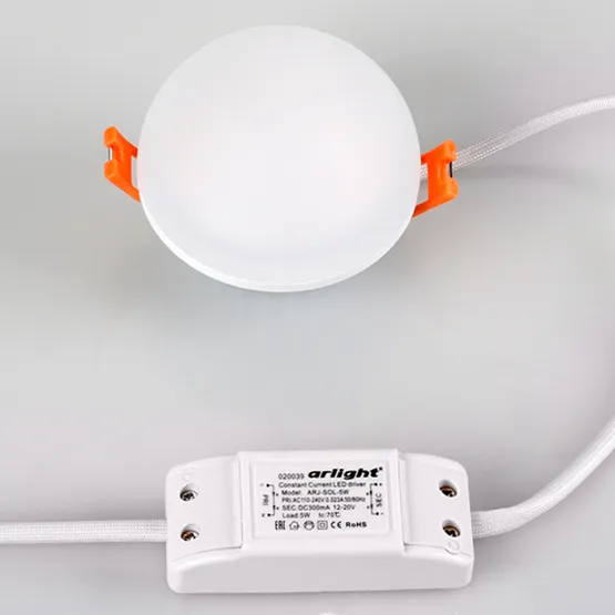 Фото #4 товара Светильник LTD-80R-Opal-Sphere 5W White (Arlight, IP40 Пластик, 3 года)