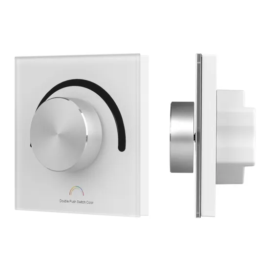 Фото товара INTELLIGENT ARLIGHT Роторная панель SMART-PWM-103-31-MULTI белый (12-48V, 3x4A, TUYA Wi-Fi, 2.4G) (IARL, IP20 Пластик, 5 лет)