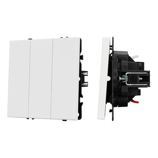 Фото #1 товара ARL NOBE Выключатель 3 кл софт-тач белый кварц SWT-MK03-SFPL-WH (250V, 10A) (Arlight, -)