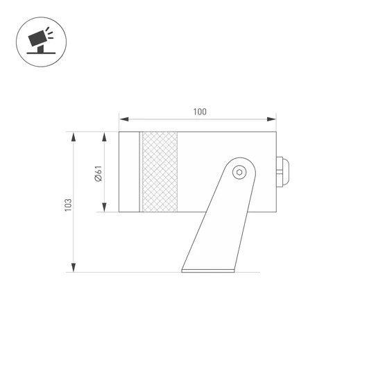 Фото #2 товара Прожектор ALT-SPARK-ZOOM-R61-12W Warm3000 (Графит, 35-60 deg, 230V) (Arlight, IP67 Металл, 5 лет)
